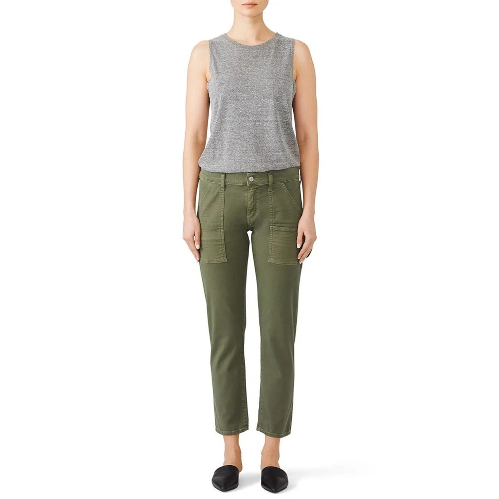Citizens of Humanity Leah Carpenter Pants Ankle Green‎ Utility Womens Size 29